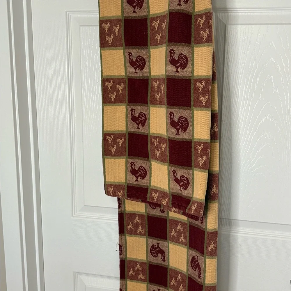 Vintage Rooster Patterned Tablecloth grannycore‎ cottage core rectangular farm